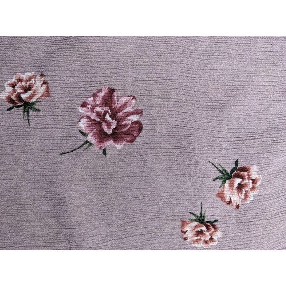 Torrid Cold Shoulder Top Light Purple Floral Plus Size 1 Gauze Lace Embroidered - Picture 10 of 13